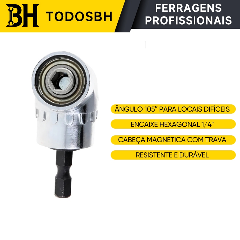 Mini Mandril Angular em Liga de Aço｜60×31×21mm｜Acessório para Esmerilhadeira
