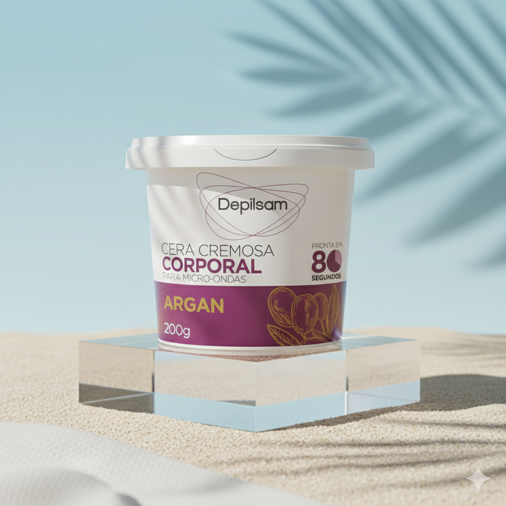 Cera Cremosa Corporal Depilsam de Micro-Ondas Argan 200G em Oferta na Shopee