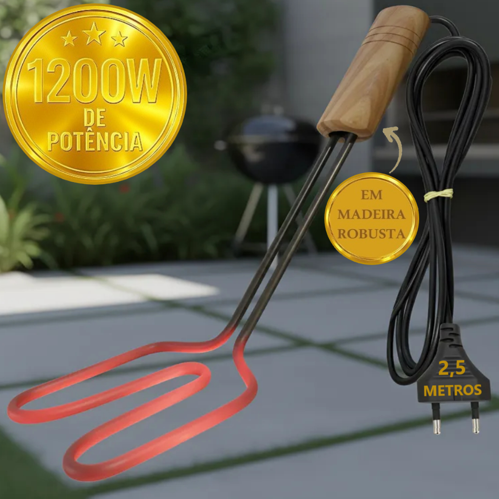 Acendedor Elétrico P/ Churrasqueira C/resistência Inoxidável em Oferta na Shopee