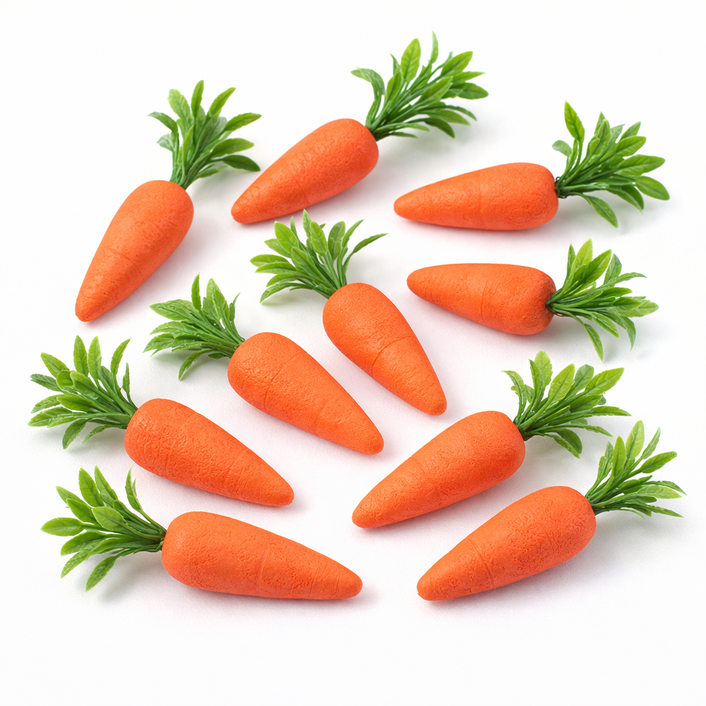 Mini Cenourinhas Artificiais Decorativas 4CM C/9 Unidades Páscoa 2026 Silver Festas em Oferta na Shopee