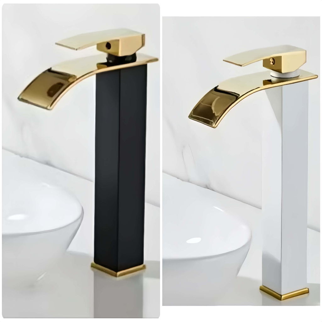Torneira Cascata Monocomando Alta (30cm) – Design Moderno e Elegante | Misturador Quente e Frio