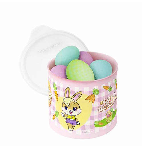 Tupperware Redondinha Looney Tunes Páscoa 500ml Rosa