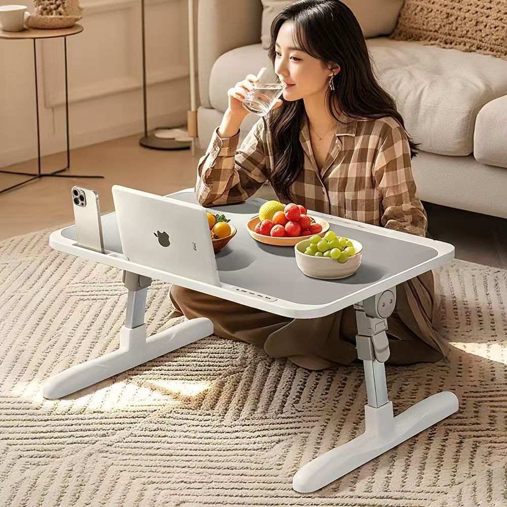 Mesa Para Notebook Dobrável Regulável Com Gaveta Multifuncional Altura Ajustável