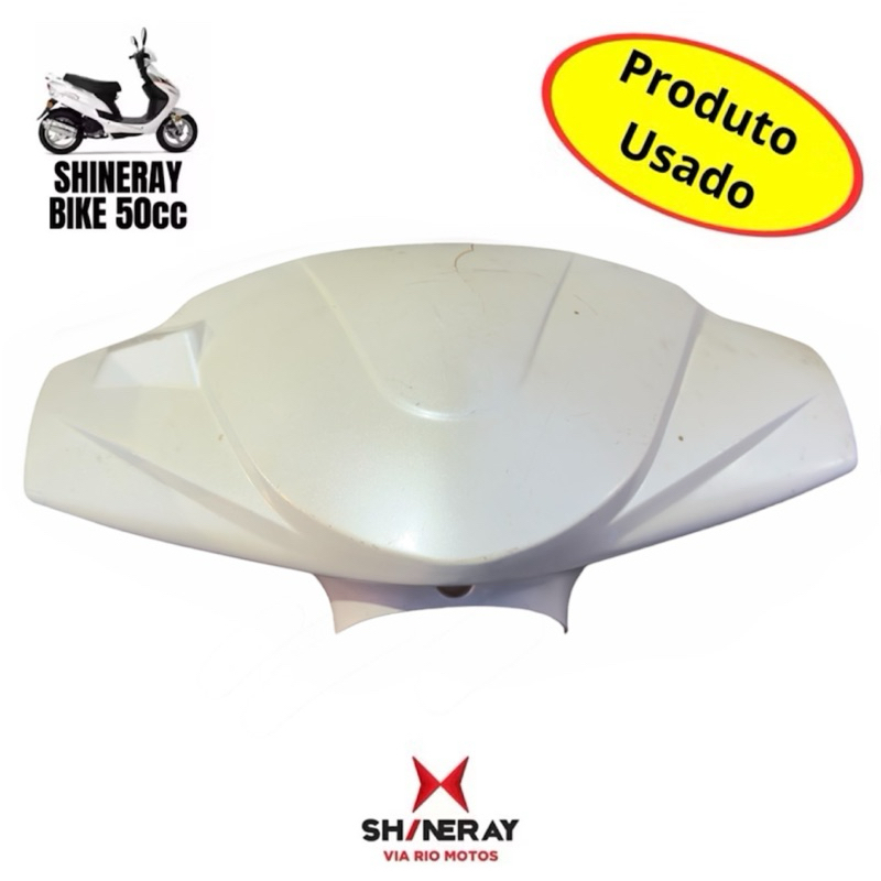 Carenagem Do Guidão Shineray Scooter Bike 50cc Branca Usada