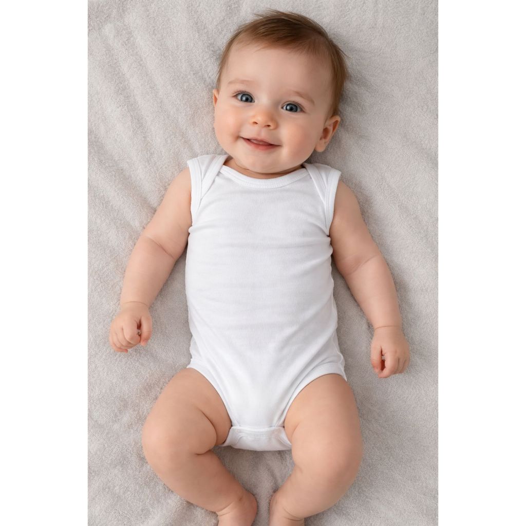 Body Bebê Regata Branco P a G 100% Algodão Suedine em Oferta na Shopee