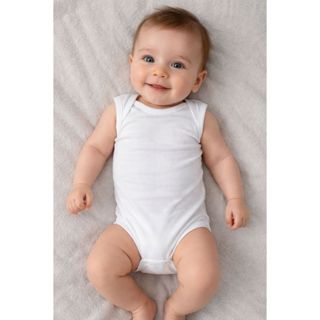 Body Bebê Regata Branco P a G 100% Algodão Suedine em Oferta na Shopee