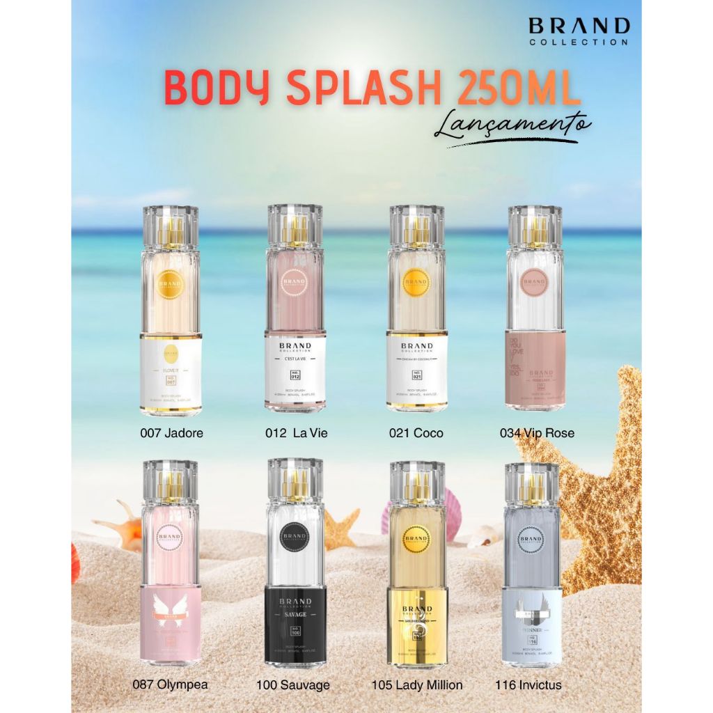 Brand Collection Body Splash Lançamento 2026 Inspirações Perfumes Famosos 250ml - VARIOS OPÇOES