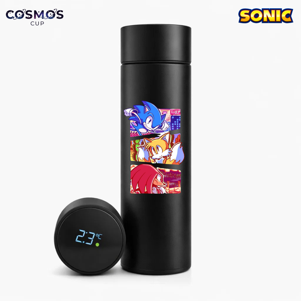 Garrafa Térmica de Aço Inoxidável Sega Sonic com medidor de LED Digital 500ml