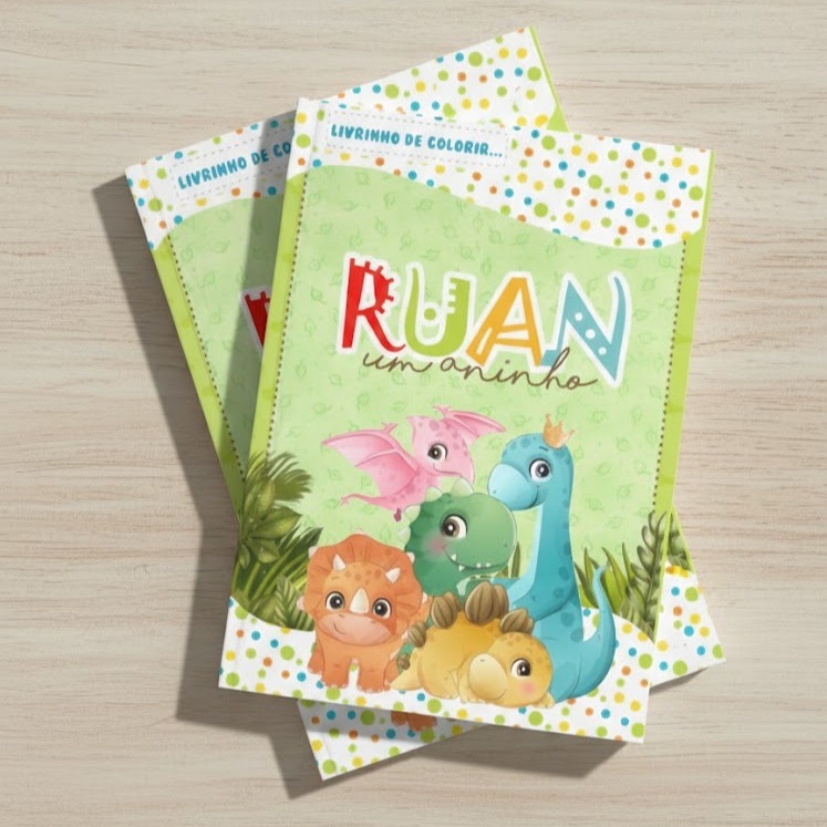 Livrinho/Revistinha de Colorir Dino Baby Dinossauro| Personalizados | Lembrancinhas | Aniversário Festa