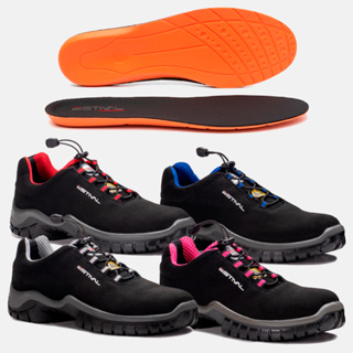 Sapato De Segurança Em Microfibra + Palmilha PU Super Confortáv Original Estival em Oferta na Shopee