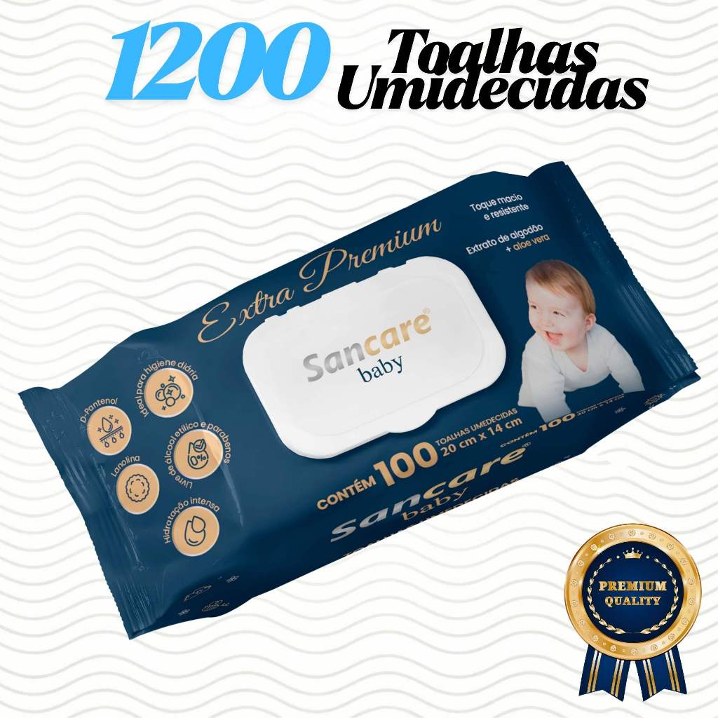 TOALHAS UMEDECIDAS 1200UN SANCARE PREMIUM