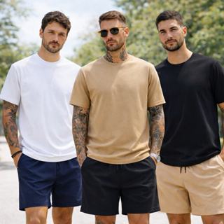 Conjunto Masculino Short e Camisa 100% Algodão Casual  Estilo Jois em Oferta na Shopee