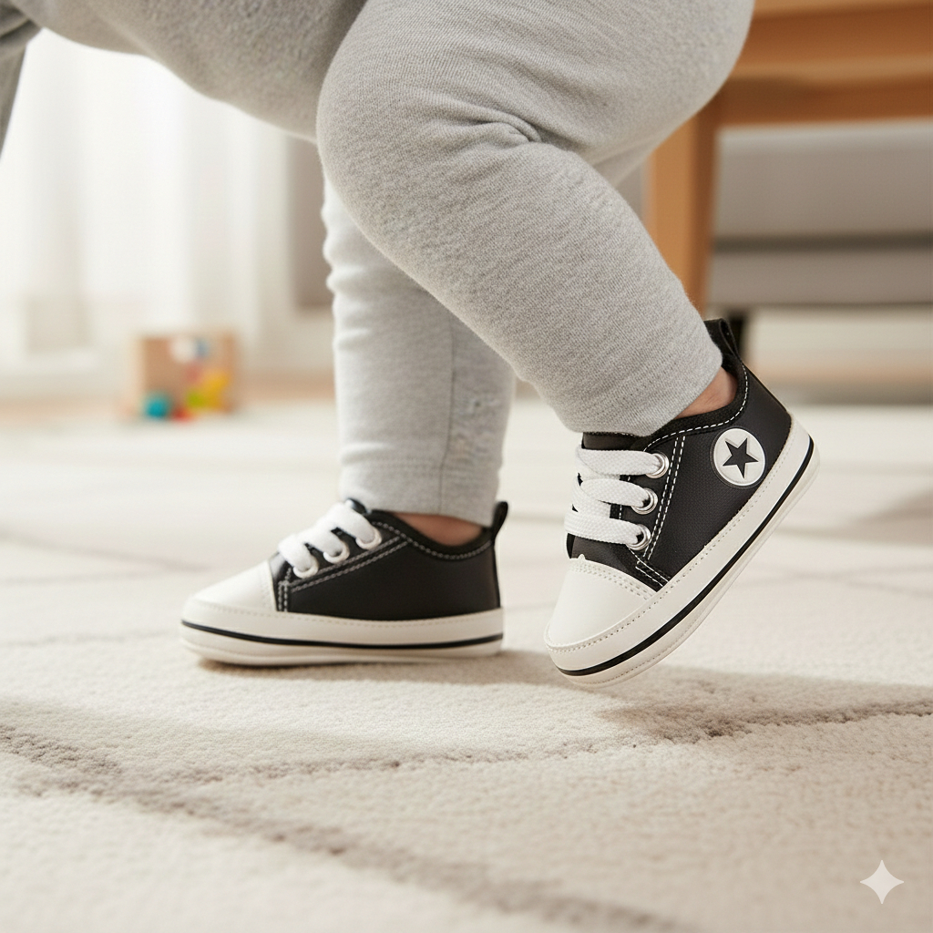 Sapatinho Bebê Tênis star Menino Direto Da Fabrica 71302 Preto