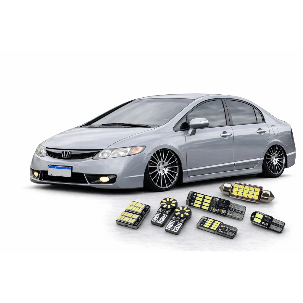 Kit Lâmpada Led Honda New Civic G8 Iluminação Led Super Branca
