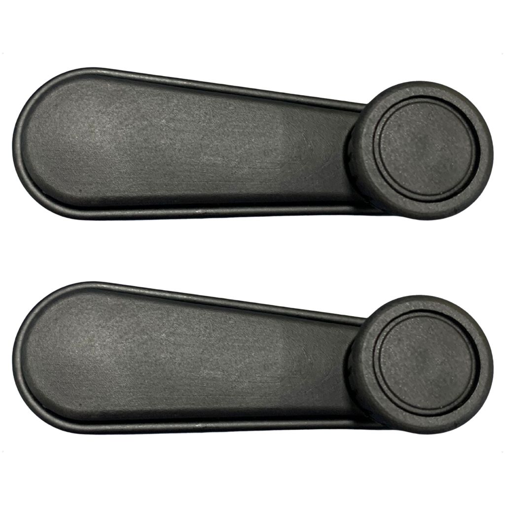 2 Manivela Regulagem Manual Vidro Porta Metal Preto Para VW Brasilia Fusca Gol Kombi Santana Variant