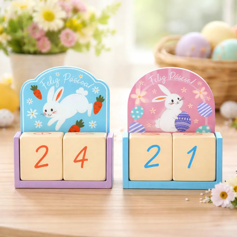 Mini Calendário De Natal / Pascoa Decorativo Em Mdf Contagem Regressiva em Oferta na Shopee