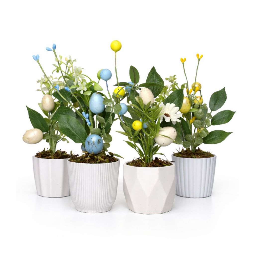 Enfeites De Pascoa Arranjos Ovos Decorativos Vasinhos