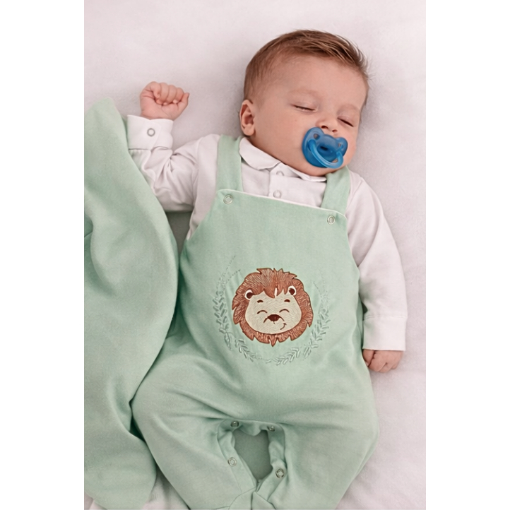 Saída Maternidade Menino Jardineira Savana 05 Peças Roupas de Bebê em Oferta na Shopee