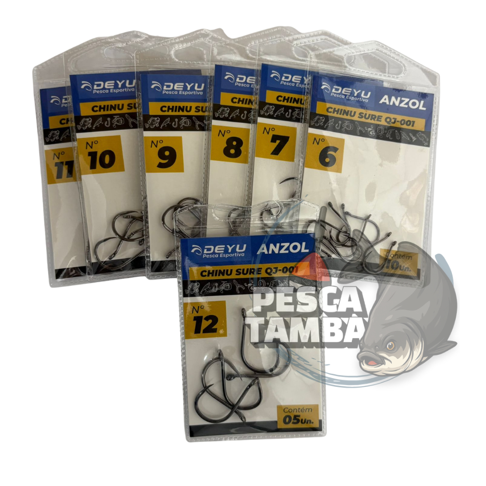 Anzol Deyu Chinu Sure QJ-001 Black Nickel - Vários Tamanhos em Oferta na Shopee