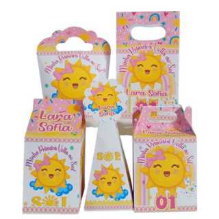 Kit Festa Minha Primeira Volta ao Sol Menina + 20 Tags Para Docinhos em Oferta na Shopee