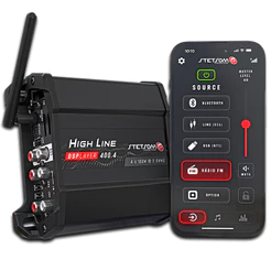 Módulo Amplificador Automotivo Stetsom HL4004 400W RMS 4 Canais DSP Player Bluetooth USB FM