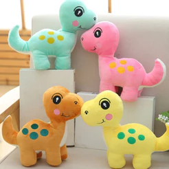 Brinquedo de Pelúcia Dinossauro unicórnio 21x15cm Infantil e para Macio Presente Criativo Unidade