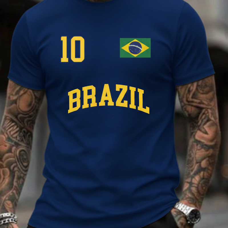 Camiseta Brasil Torcedor Unissex Algodão Bandeira do Brasil Camisa 10-Várias Cores - Rumo Ao Hexa