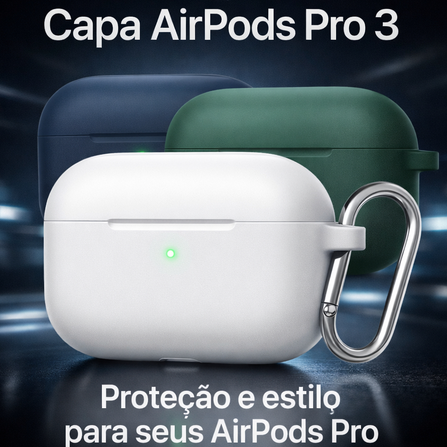 Capa Case Protetora De Silicone Anti-queda Compatível Para AirPods Pro 3 Anti-queda em Oferta na Shopee