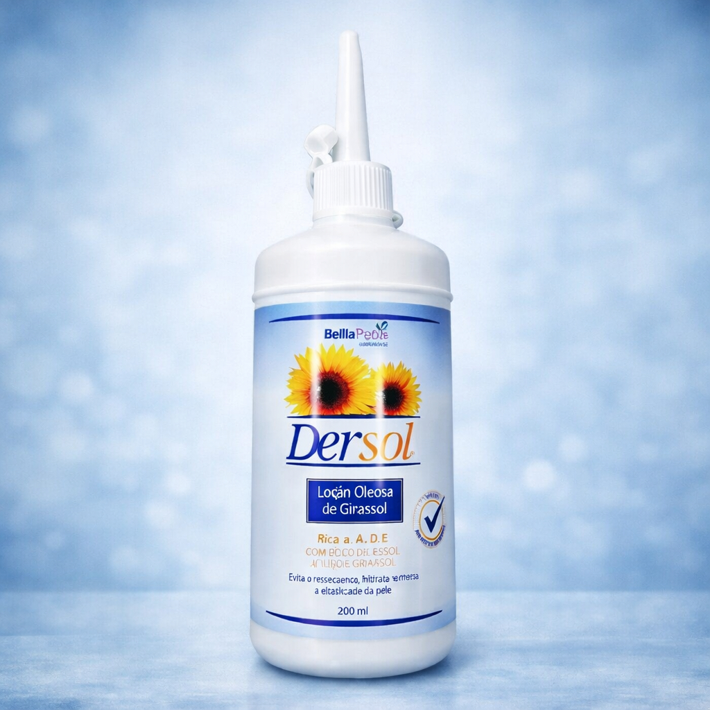 Óleo de Girassol 200ml  - Dersol - Loção Oleosa de Girassol - BellaPhytus