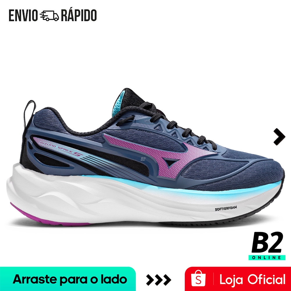 Tênis Mizuno Space 5 Feminino Original Azul e Com Nota fiscal e Garantia em Oferta na Shopee