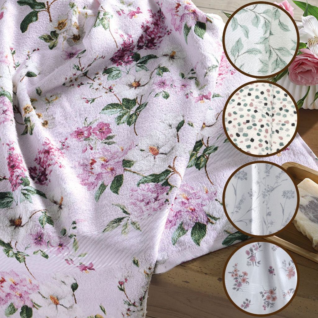 Toalha de Banho Dohler Prisma Floral 100% Algodão Toque Macio Felpuda 400g/m² Ótima Absorção em Oferta na Shopee