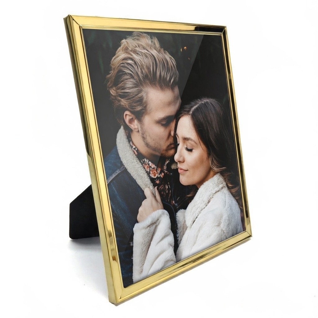 Porta Retrato 10x15, 15x20 ou 20x25 Dourado, Prata ou Rosé Gold Bronze Moldura Em Metal em Oferta na Shopee