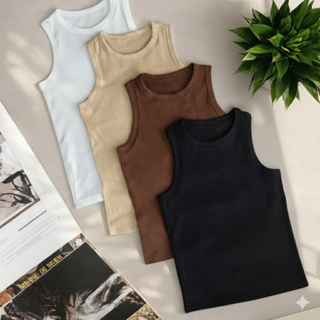 Kit 4 Regata Blusa Feminina Canelada Ribana Básica Moda Gringa Verão Camiseta Casual em Oferta na Shopee