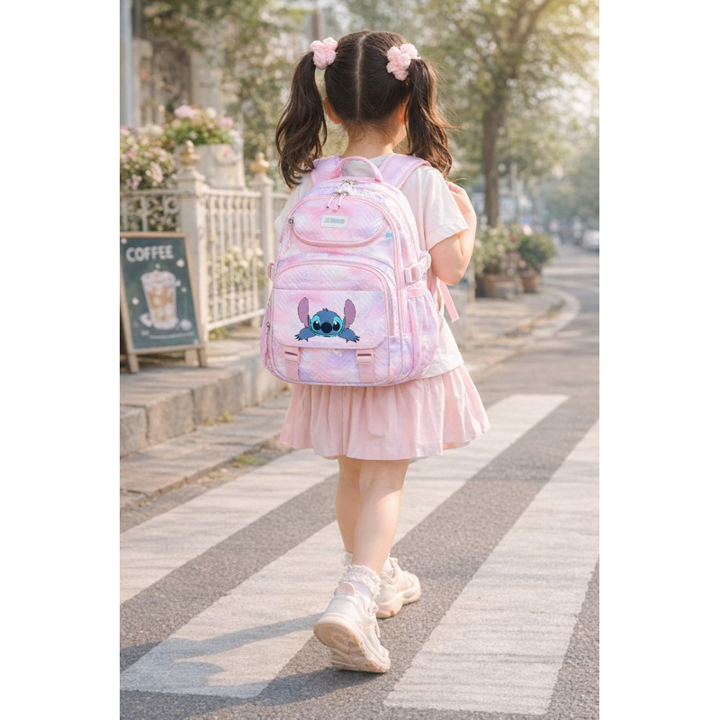 Mochila infantil e Juvenil Escolar Femenina costa Impermeável Grande  estojo geladeira