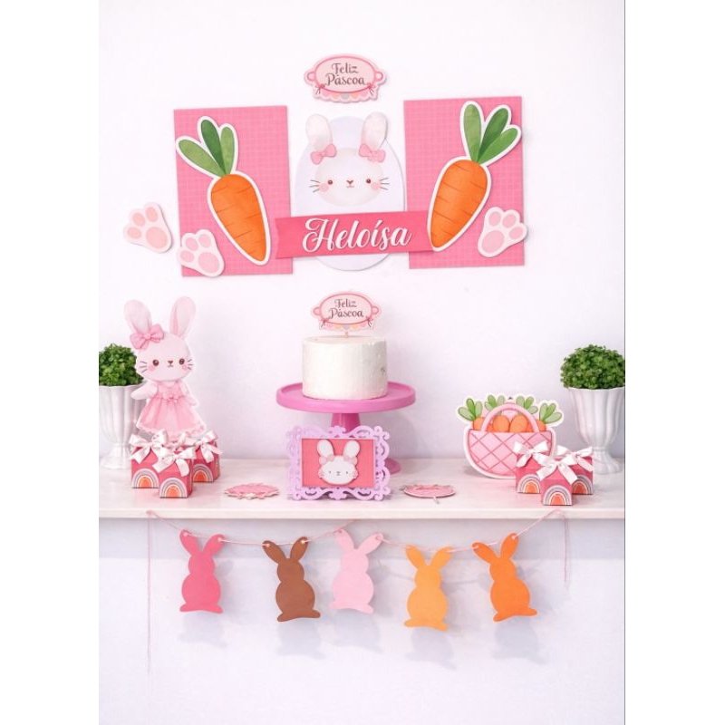 Kit Só Um Bolinho Páscoa Personalizado com Nome + 6 , 12 ou 24 Caixas Milk + Topo + Painel + Display + Frete Grátis