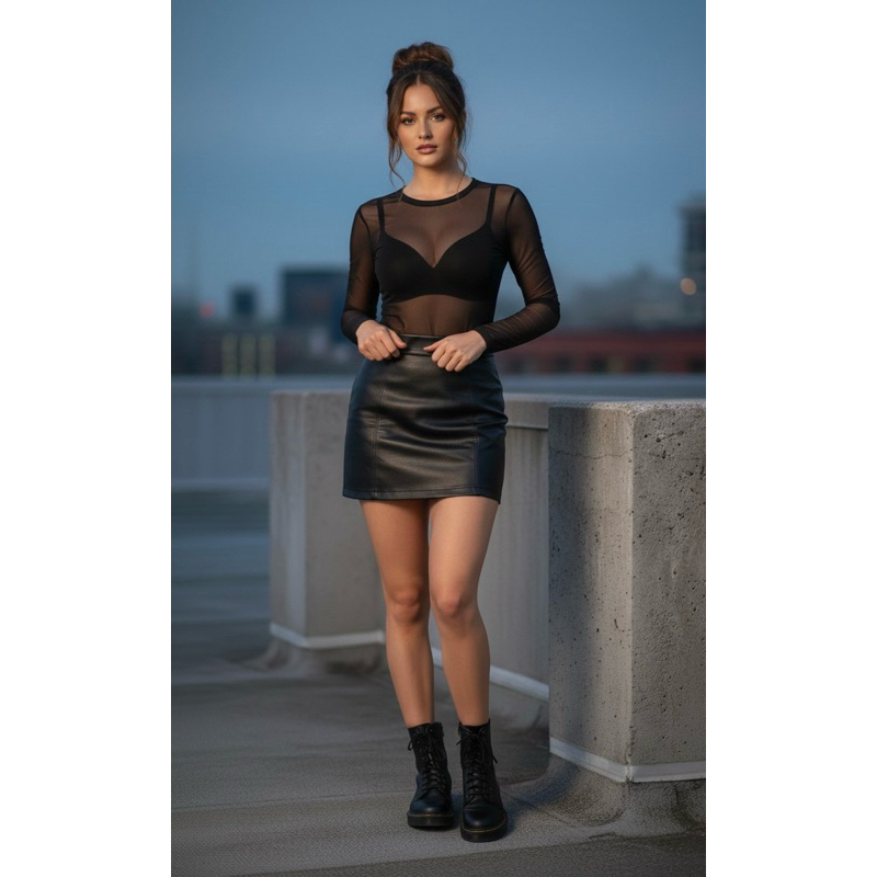 Body de Tule Liso Manga longa Blogueirinha em Oferta na Shopee