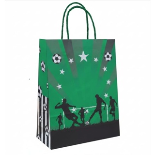 Sacola Papel Festa Futebol 10 Unidades 21x15x8cm Sacola Surpresa Futebol Decoração Festas Lembrancinha Bola de Futebol em Oferta na Shopee