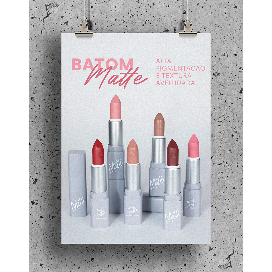 Batom Matte Lipstick Longa Duração 5 Cores Ana Hickmann em Oferta na Shopee