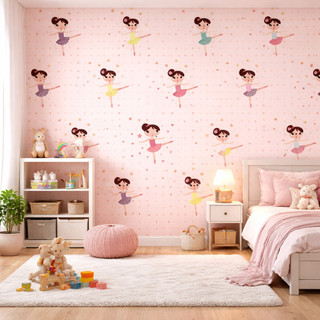 Papel de Parede Infantil Autocolante Premium – Bailarina Dinossauro Unicórnio Quarto Bebê – 15 Modelos