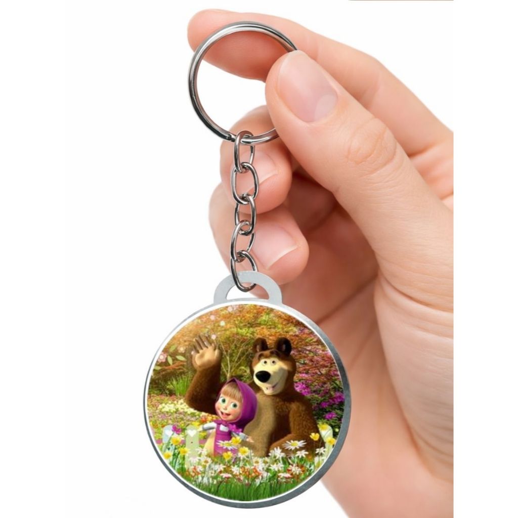Chaveiro Personalizado Masha e o urso *resinado