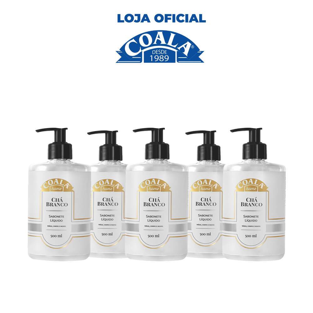 Kit 5 Unidades Sabonete Líquido Coala Home - Chá Branco - 500ml em Oferta na Shopee