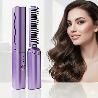 Escova Alisadora de Cabelo Portátil Alta Performance
