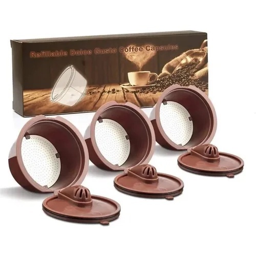 3 Cápsula Café Reutilizável Icafilas Dolce Gusto C/ Filtro Inox (sem escova e sem colher medidora)