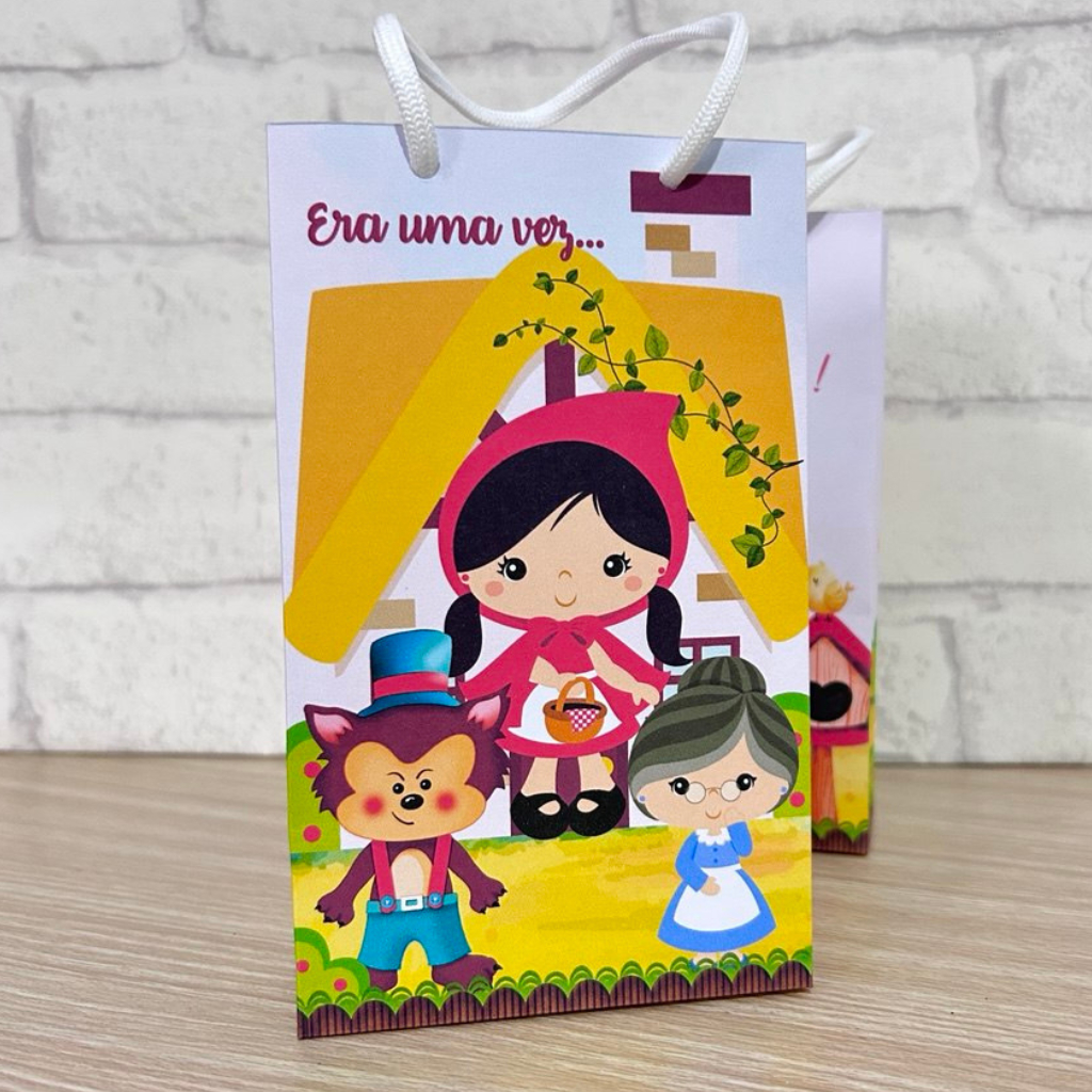CHAPEUZINHO VERMELHO-Sacolinhas à Pronta entrega- Lembrancinha de festas-