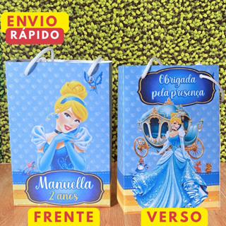 Sacolinha Personalizada CINDERELA | Mimo | Lembrancinha | Sacola | Aniversário | Cinderela | Sacola Personalizada em Oferta na Shopee