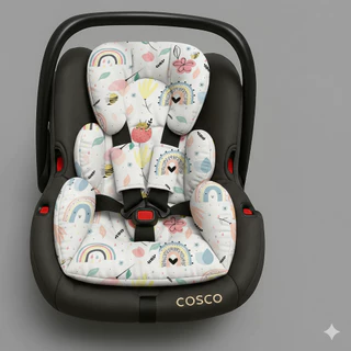 COLCHONETE PARA BEBE CONFORTO + PROTETOR DE CINTO DUPLA FACE MODELO UNIVERSAL