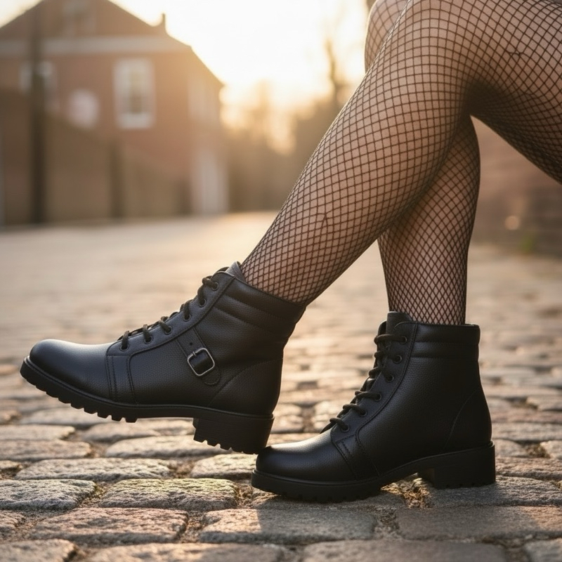 Bota Feminina Virginia Cano Baixo Coturno Tratorado Confortável – Lançamento Moda Outono Inverno 2025