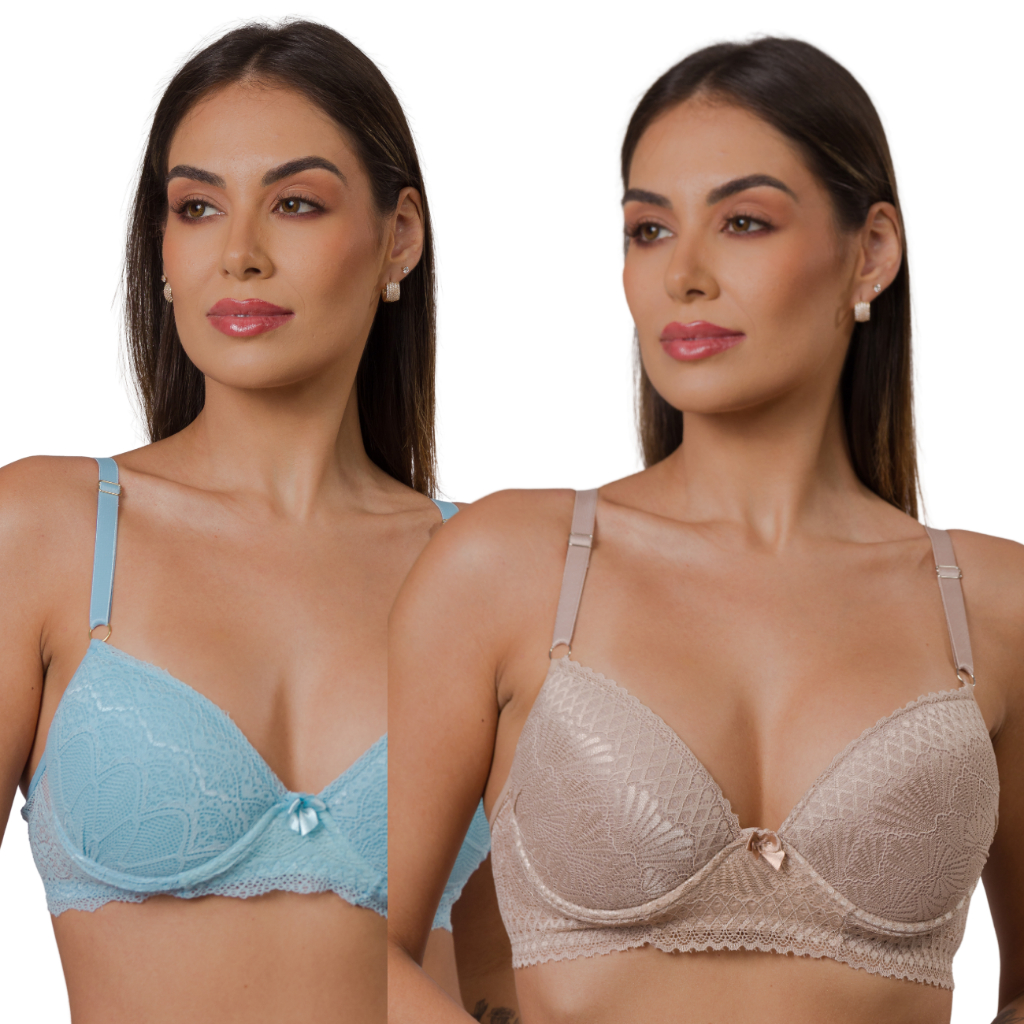 Sutiã de Renda Basico Com Bojo soutien Tradicional Conforto Casual