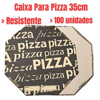 CAIXA DE PIZZA OITAVADA 35CM - Kit100 UNI DELIVERY IFOOD em Oferta na Shopee
