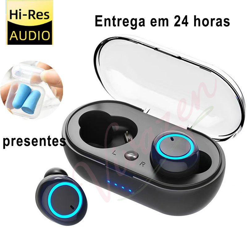 Fone de Ouvido sem fio Y50 TWS fone Bluetooth Touth 5.0  Com Cancelamento De Ruído Música Esporte Fones De Ouvido
